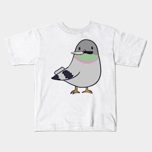 Cute Pigeon with knife Kids T-Shirt